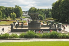 The Wheel of Life, positioned at the very end of the 2,550 foot axis, continues thematically the journey-of-life motif prevalent in the rest of the park. It represents eternity, with four human figures and a baby locked in a circle, floating in harmony.