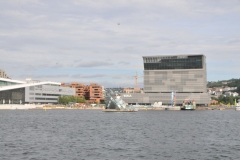 Modern buildings in the harbor area next to the Opera House