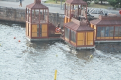 Floating sauna in the Harbor area.