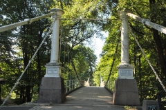 Old bridge over one of the neighborhood streams
