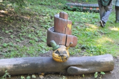 Local art from local trees pulled down.