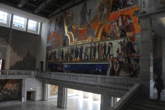 Art over the entrance wall in the Main Hall where the Nobel Peace Prize is awarded each year.