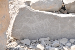 Hieroglyphics carved centuries ago into the rock