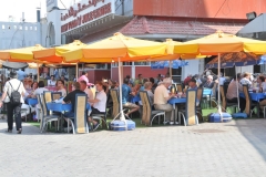 Outdoor lunch area mostly for tourists close to the Souq.