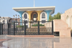 Intricate work on the front gate