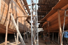 Visiting a boat yard where Dhows are made today