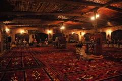 The gathering tent for music and tea