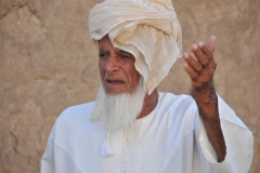 He is explaining some of the history of Misfat Al Abriyeen