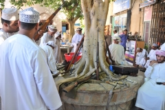 In a different patio area Muscat Guns for sale at an open market. It is tempting to buy one except getting the paper work together to import it into the US today would be almost impossible. What paperwork?