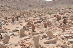 The graves are maked with just rocks and stones