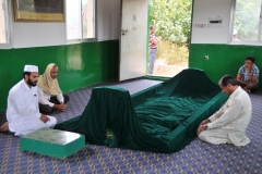 The Tomb of Job is located in the hills overlooking the city of Salalah, Oman . The hill is known as Jabal a Qar.