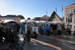 The first morning we set out in Tuk Tuks across the city of Lisbon.  Our hilltop hotel in one of Lisbon's most exclusive neighborhoods is the Olissippo Lapa Palace Hotel.