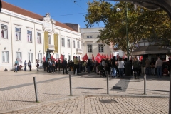 Driving around Lisbon we came across a protest. Never found out what they were protesting.  I was told there is always a protest somewhere daily.