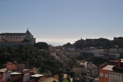 View from São Jorge Castle of Lisbon from a look out point above the city.