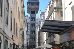 The Santa Justa Lift ,Elevador de Santa Justa,  also called Carmo Lift, is an elevator, in the civil parish of Santa Justa, in the historic center of Lisbon, Portugal. Situated at the end of Rua de Santa Justa, it connects the lower streets of the Baixa with the higher Largo do Carmo, Carmo Square.