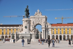 The Rua Augusta Arch is a stone, memorial arch-like, historical building and visitor attraction in Lisbon, Portugal, on the Praça do Comércio. It was built to commemorate the city's reconstruction after the 1755 earthquake