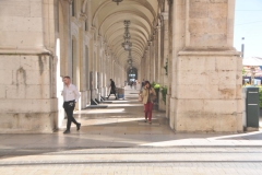 Arches surrounding the Praca do Comercio.
