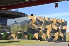 After visiting the palace we drive to a nearby large winery Quinta d Almiara.  This is the outside of the main building of the winery.  Very modern in design.