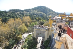 Tourists line up for more than an hour waiting to get into the palace to see it.
