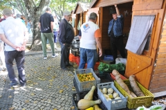 A Sunday market open for fresh fruit and vegetables in town.