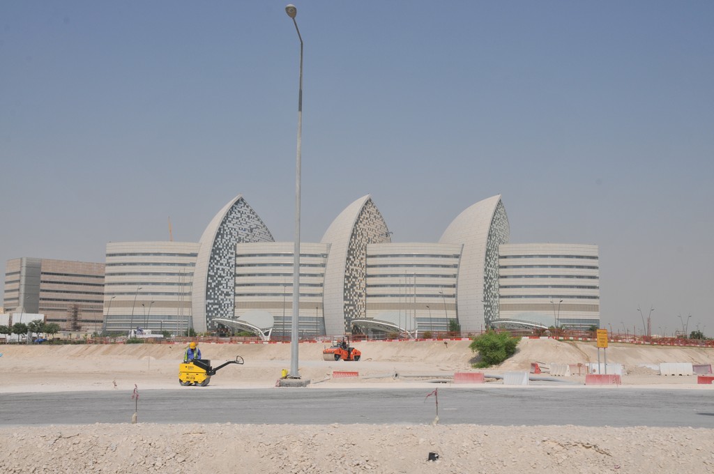 New Sidra Medical Center under construction. Amazing new design in a hospital