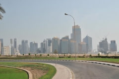 Doha, capital of the peninsular Persian Gulf Country Qatar. It is a modern city on Doha Bay,