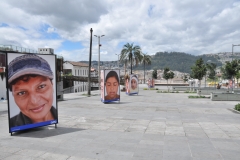 Public Plaza showing faces of local people