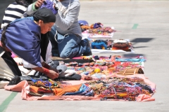 Local residents selling items they have made by hand