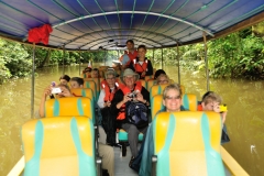 Our group arriving at the Yarina Eco Lodge in the rain forest