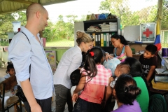 Showing the students where Slovakia is