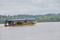 Cases of beer transported on the Napo River