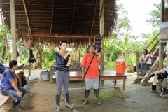 Learning how to use a blow dart gun