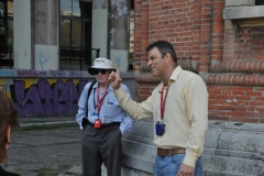 Our local guide, Egmond Puscasu,  a revolution survivor,  described what took place with the revolution  in December 1989. The Romanian Revolution.  Romania was the only country in Eastern Europe that has gone through a violent revolution on the path to democracy. Before the Romanian revolution, all the other Eastern European states had passed in a peaceful way to democracy. Listening to Egmond  describe what took place in the very place we were standing was very interesting.