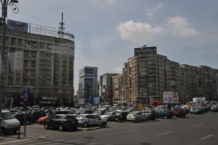 Groups of Russian builings still in use from the Communist Block Era of history.