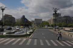 Driving around the city of Bucharest.