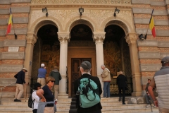 At the entrance the following photos show the work that was done and restoration of the Cathedral after World War II