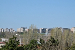 In the distance in Constanta are blocks of old Russian era apartment buildings.