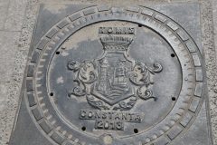 Man hole covers in Romania are usually quite interesting.