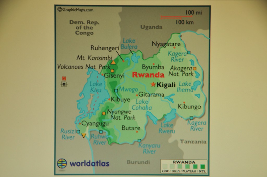 which country lies to the east of rwanda