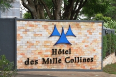 The Hôtel des Mille Collines,  is a large hotel in Kigali, Rwanda. It became famous after 1,268 people took refuge inside the building during the Rwandan genocide of 1994. The story of the hotel and its manager at that time, Paul Rusesabagina, was later used as the basis of Terry George's film Hotel Rwanda in 2004. According to the film, Rusesabagina bribed the Hutu Army with money and alcohol to protect them, and to obtain food and water. The United Nations mission, foreign governments, and the Rwandan Patriotic Front exerted pressure on the Rwandan government forces to ensure the safety of those trapped in the complex.