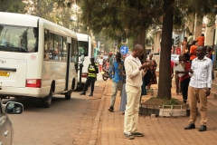 Buses is one mode of transportation around the city.