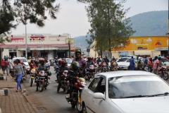 Hopping on a mototaxi is probably the most dangerous thing you’ll do in Kigali. The drivers are mostly good, but there’s always a risk when you’re speeding down the road on a motorbike. When you put on the helmet it’s probably a bad sign if it’s completely cracked and then taped back up.  Although wearing a taped up helmet with zero visibility adds a certain element of excitement to the journey. Likewise, it might be wise to wait for another driver if you encounter a helmet with blood spatters on it.
