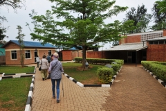 Entrance to the church.  We were told by the local guide that about 10,000 women, men and children  gathered here and they locked themselves in. For over a week they stayed within the walls of the church without food and water.  After a week the church priest left and all were massacred. Only 7 survived.  The church walls today show how the perpetrators made holes in the walls of the church so that grenades could be thrown into the church. After this the people inside were shot or killed with machetes.