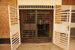 The bars to the church door were cut open.