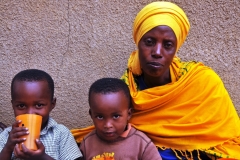 A Mother with her children