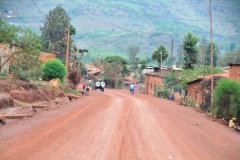 Local countryside with just dirt roads for miles to the entrance of the Akagera National Park