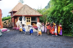 Our welcome at the Ingagi Park View lodge in Kinigi, Rwanda