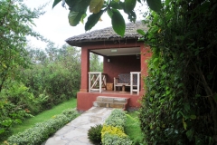 Entrance to the cottage I am staying at the Ingagi Park View Lodge.
