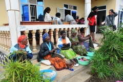 Ladies are learning how to sew. A good portion of what is produced here is sold at a center outside of Dallas Texas.