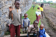 Children waiting to meet the visitors from the US. What a treat for us too.